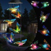 Toodour Colour Changing Solar Butterfly Wind Chimes