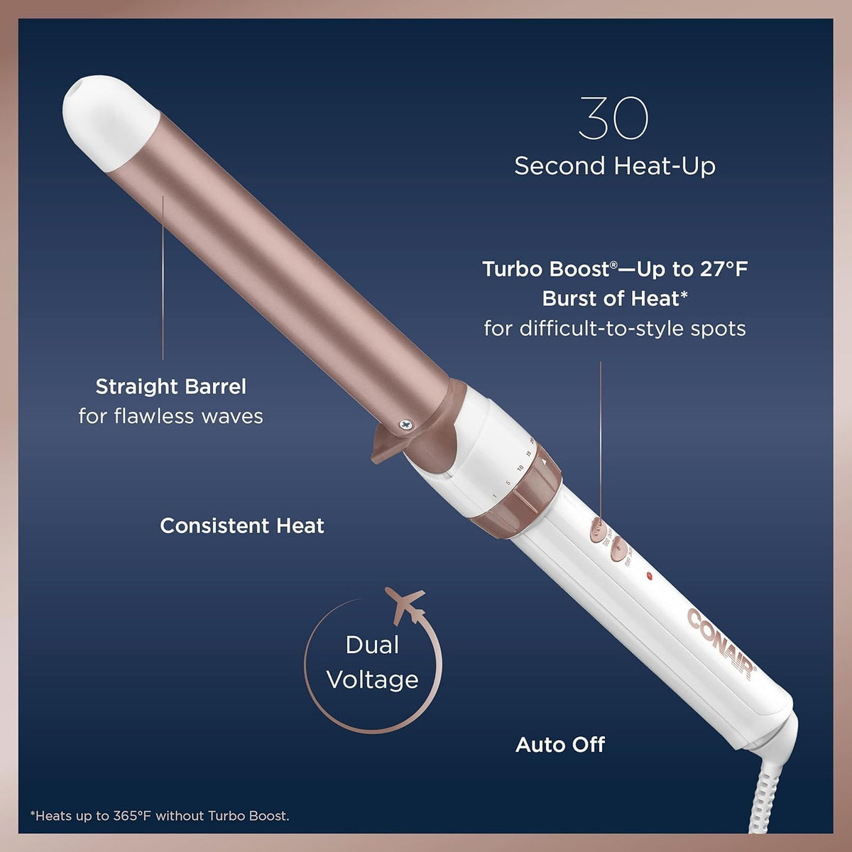 Conair CD705GNC Double Ceramic Curling Wand, 1"