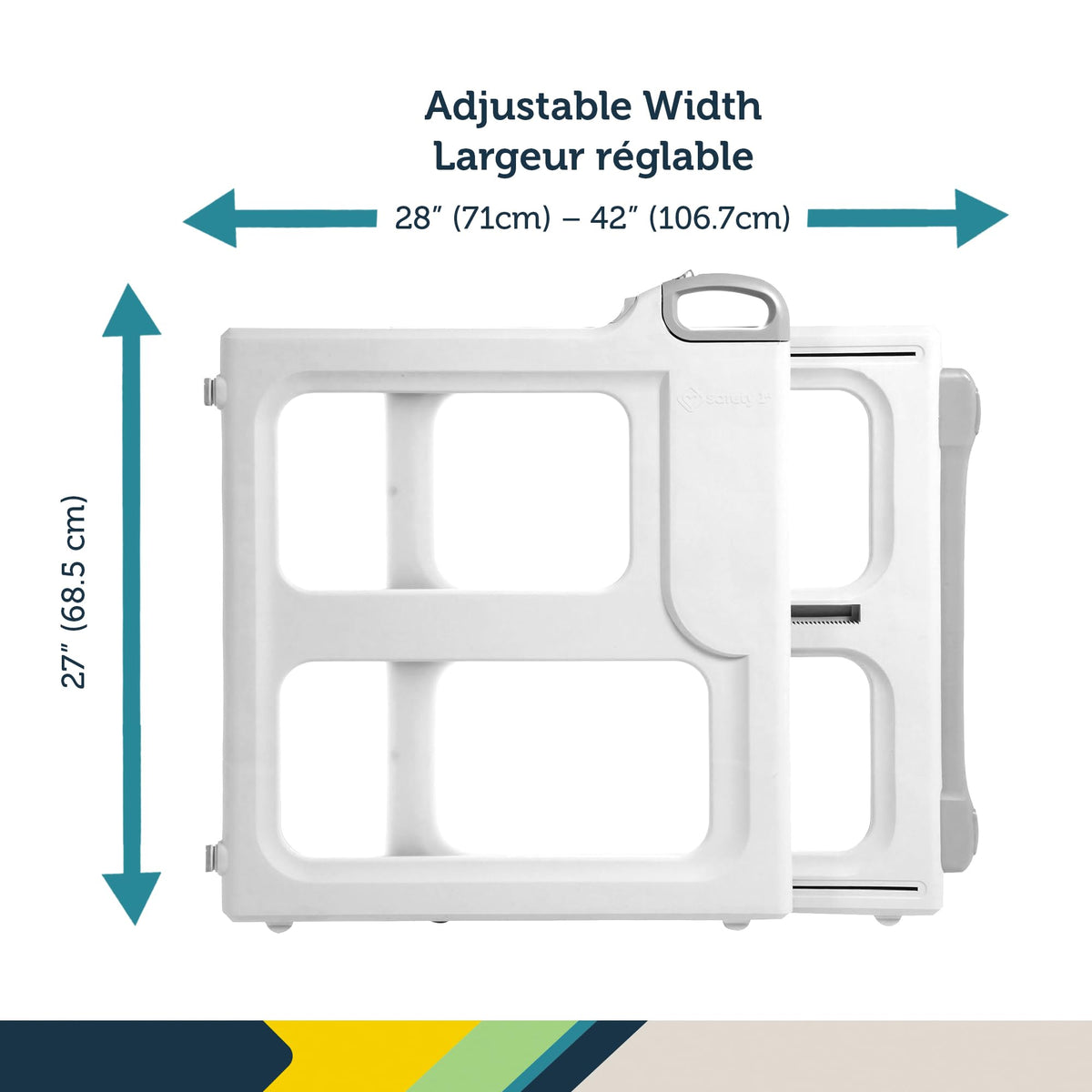 Safety 1st Perfect Fit Gate, White, 28-42 in Wide, 28 in Tall