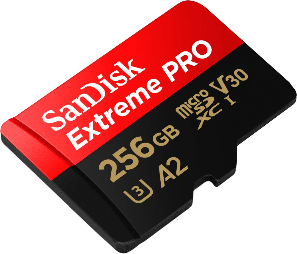 SanDisk 256GB Extreme PRO microSD UHS-I Card, SDSQXCD-256G-GN6MA