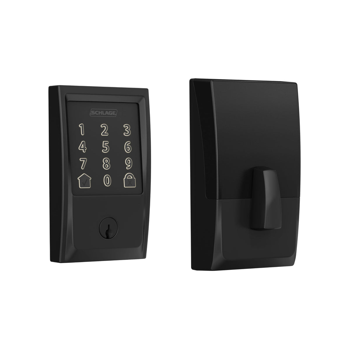 Schlage Encode Smart WiFi Deadbolt, Greenwich Trim, Matte Black