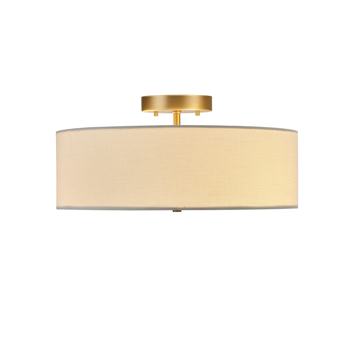 Globe Electric 60998 Kyle 2-Light Flush Mount Light, Matte Brass