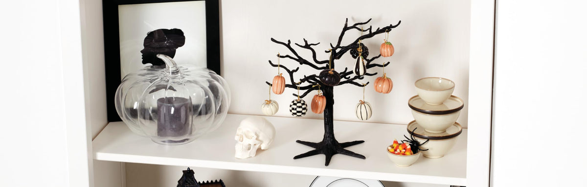 Lenox Pumpkin 10-Piece Mini Porcelain Hanging Ornament Set