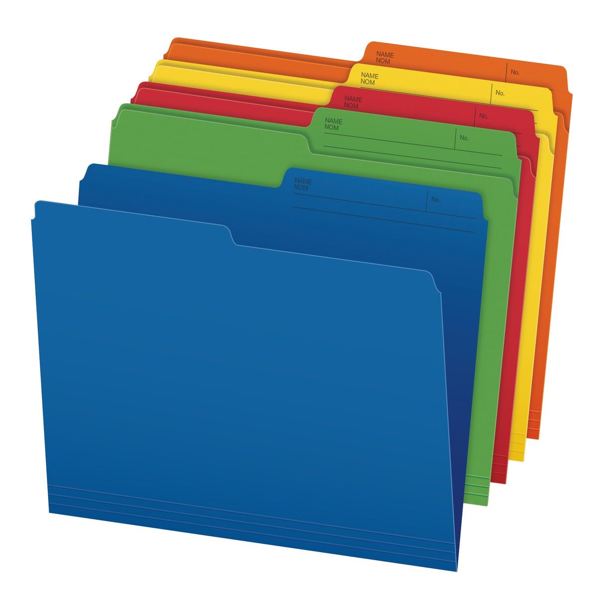 Pendaflex Letter File Folders, 1/2-Cut Tab, Assorted Colours, 50-Pack