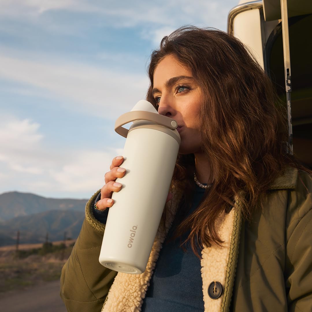 Owala FreeSip Sway Stainless Steel Water Bottle, 30oz, Iced Breeze