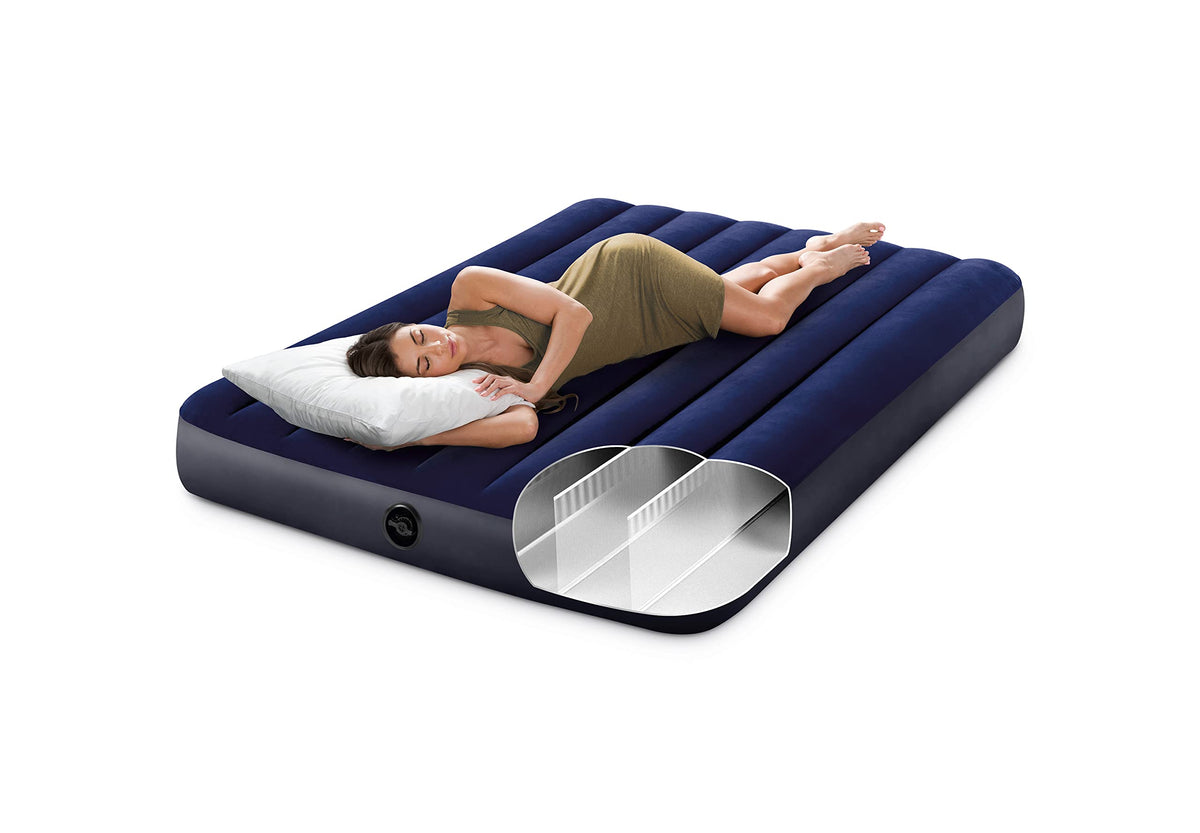 INTEX 64758E Dura-Beam Downy Air Mattress, Full, 10"