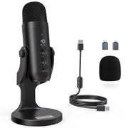 ZealSound K66 USB Podcast Microphone with Noise Reduction