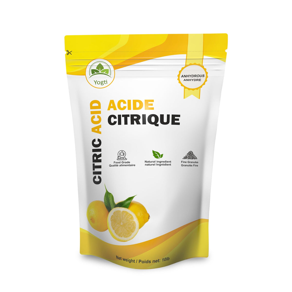 Yogti Food Grade Citric Acid Powder, 10 lb