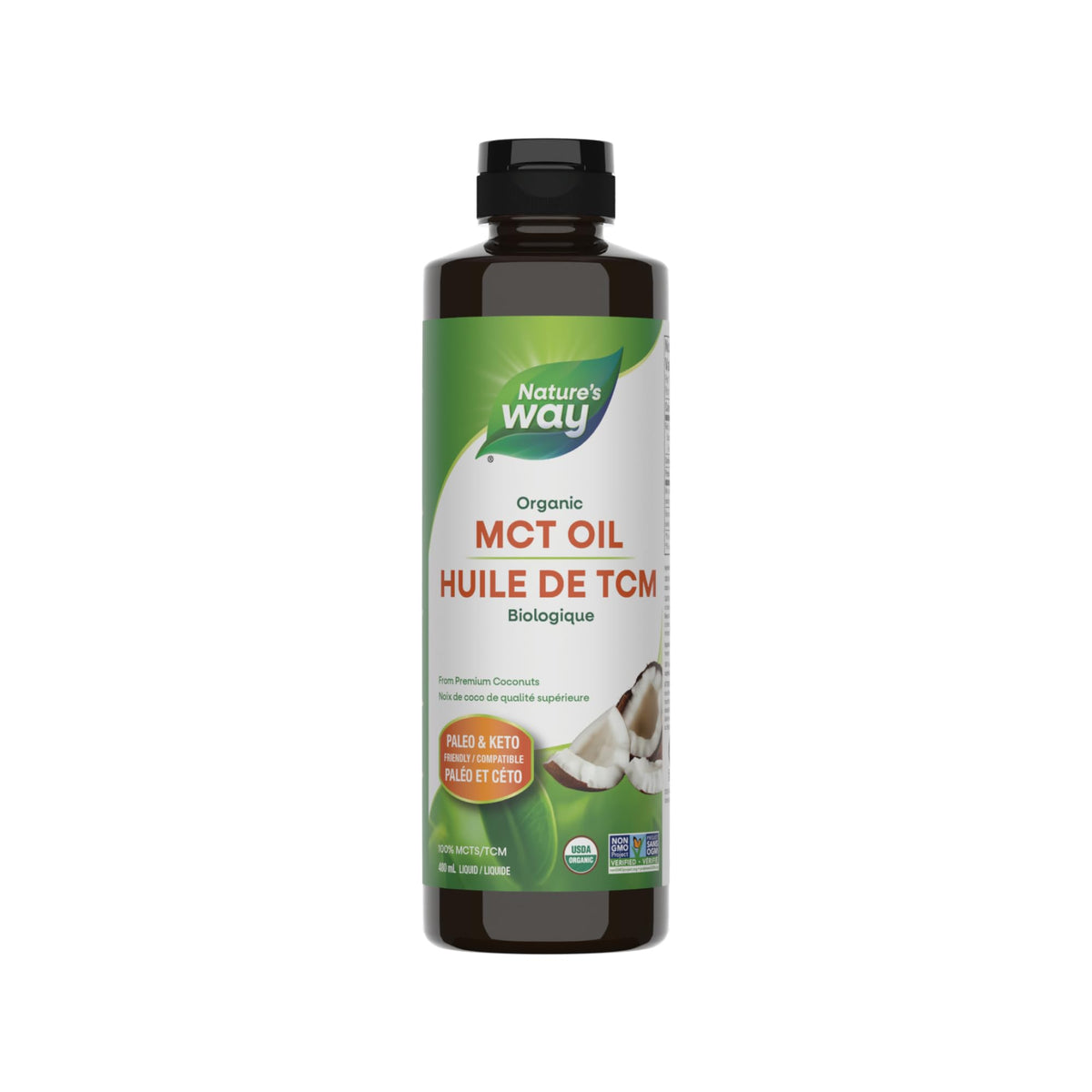 Nature's Way 100% Pure MCT Oil, Organic Coconut, 480 mL