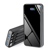 Portable Charger with Built-in Cables, 50000mAh