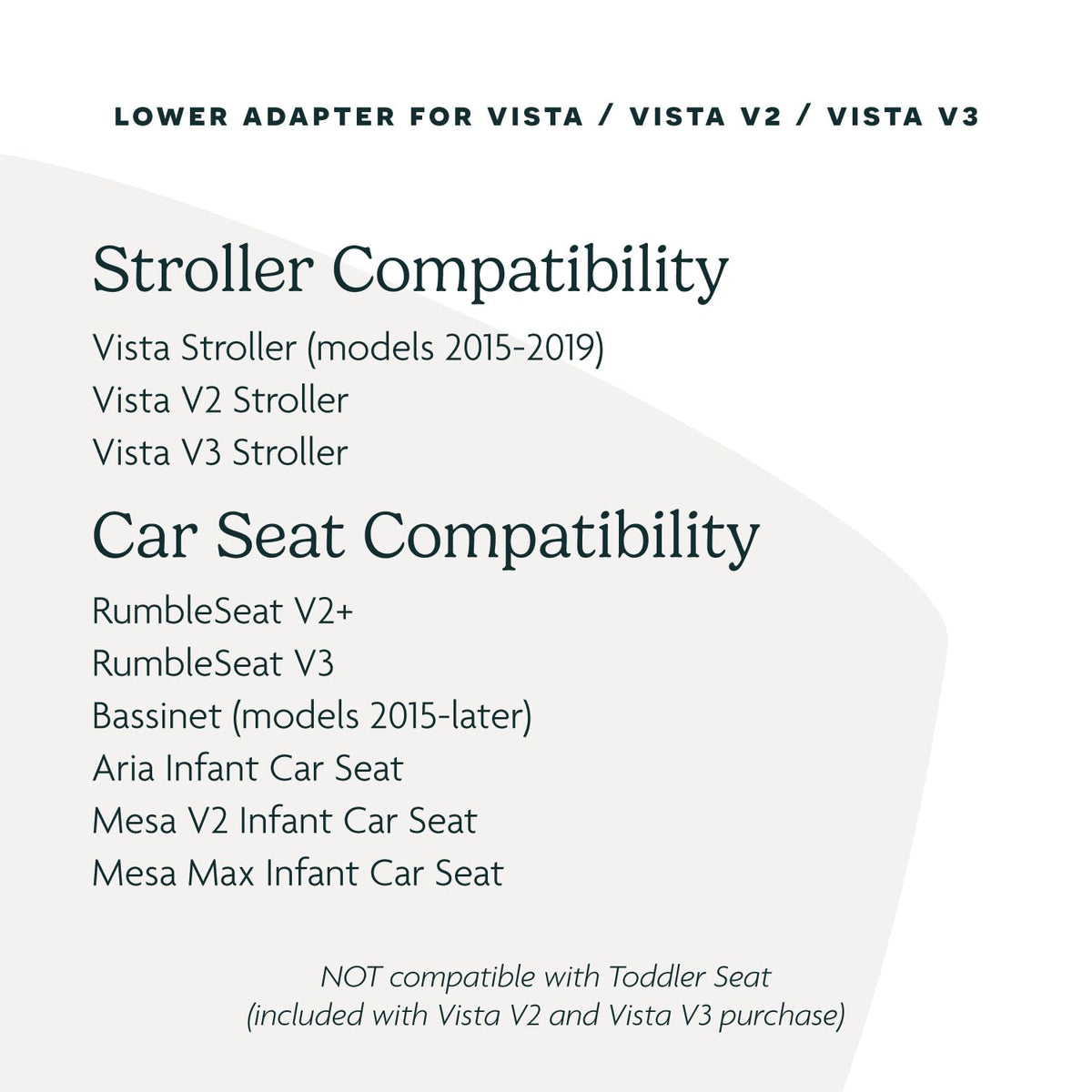 UPPAbaby Lower Adapter for Vista, Vista V2 and Vista V3 Strollers