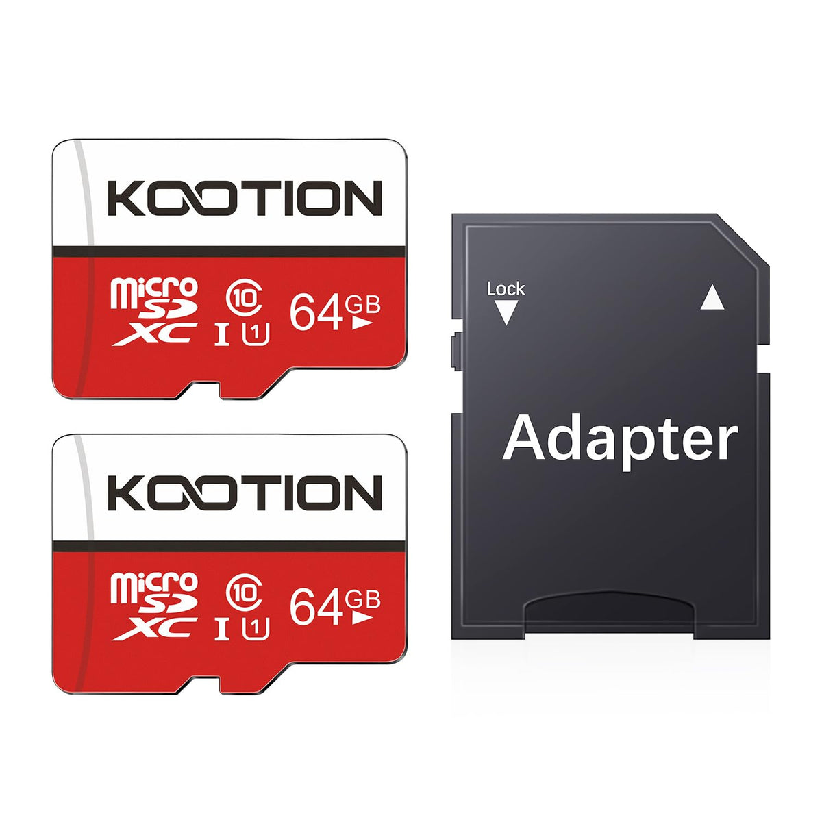 Micro SD Card 64GB Class 10, 2-Pack
