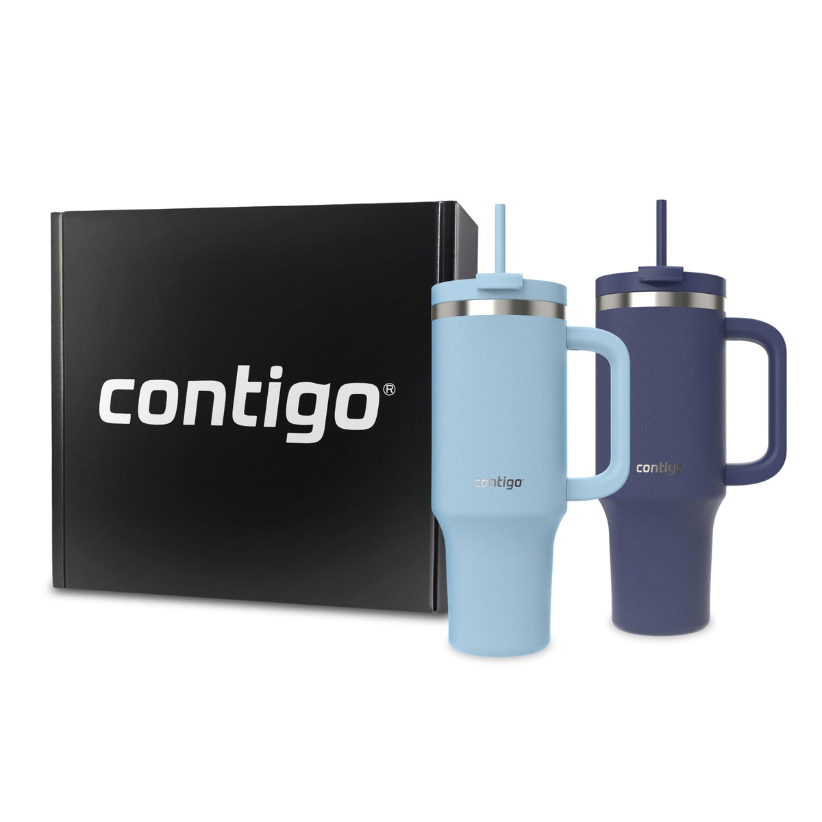 Contigo Streeterville Tumbler Giftset, 40oz, Glacier/Indigo, 2 Pack