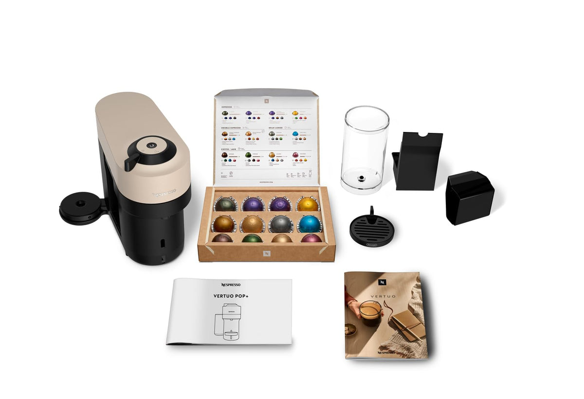 Nespresso Vertuo Pop+ Coffee and Espresso Machine, Sand Beige