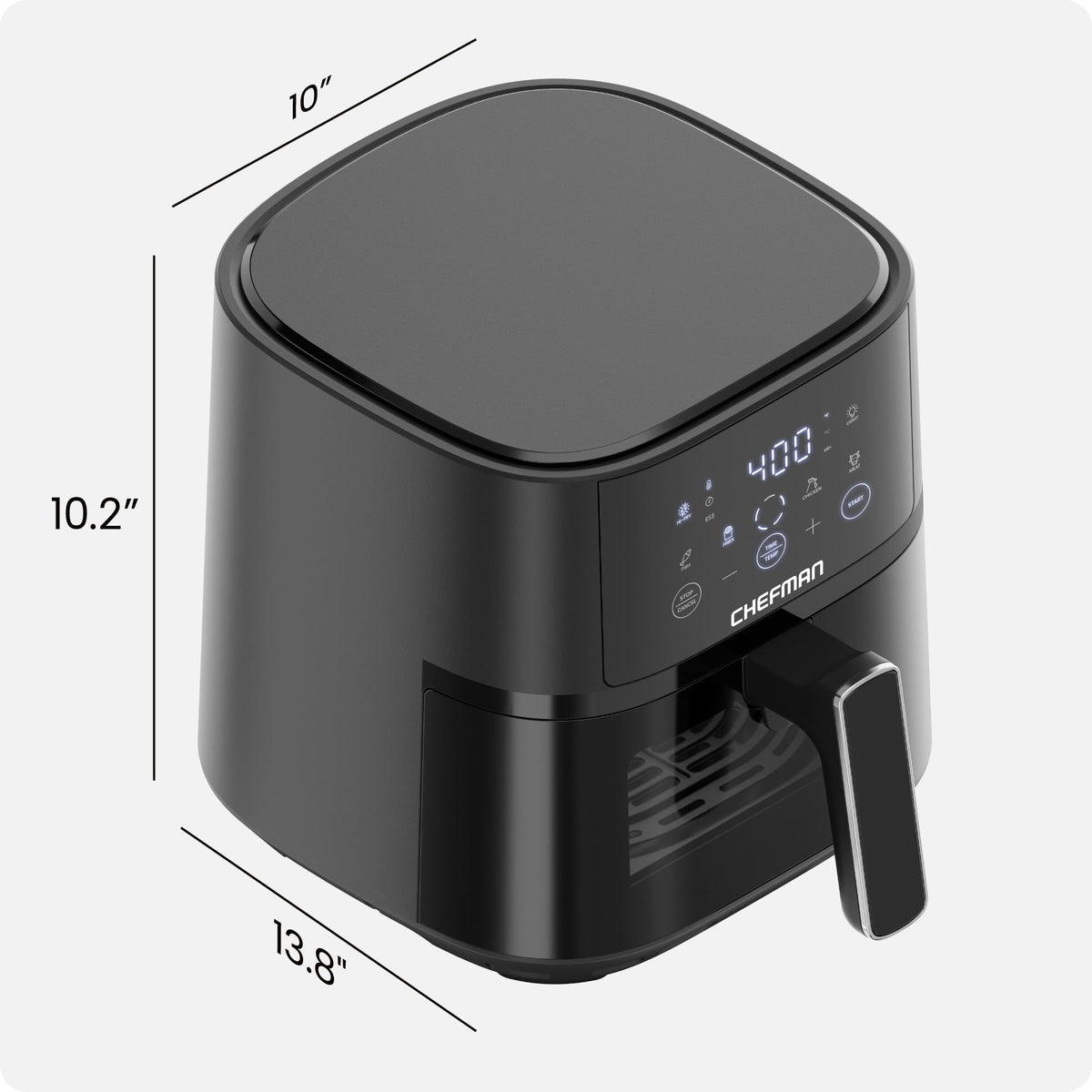 Chefman Air Fryer with Hi-Fry Technology, 4 QT, Black