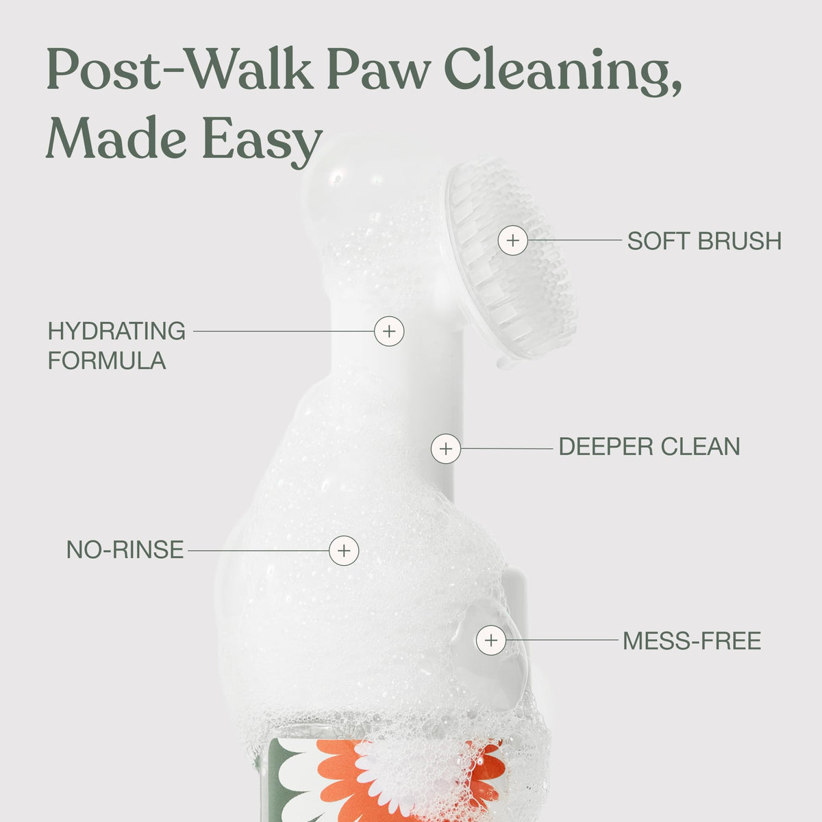 Dandylion Clean Paws No-Rinse Foaming Dog Paw Cleaner, 5 fl oz