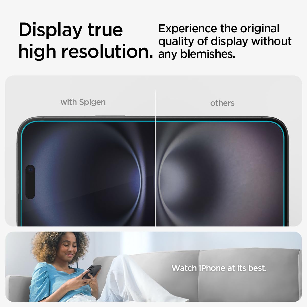 Spigen GlasTR EZ FIT Screen Protector for iPhone 16 / 15, 2 Pack