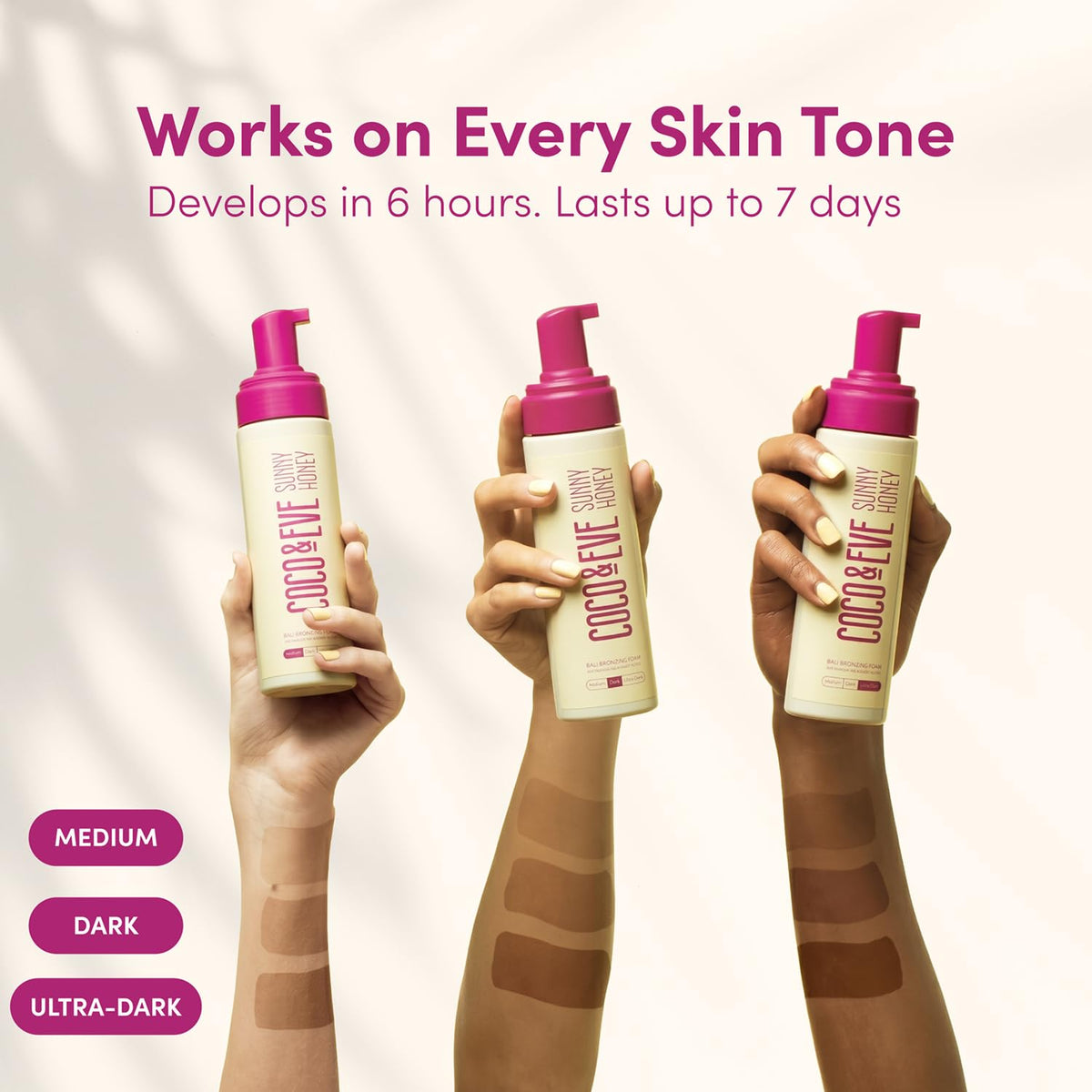 Coco & Eve Self Tanner Mousse, Sunny Honey Bali Bronzing Kit, Dark