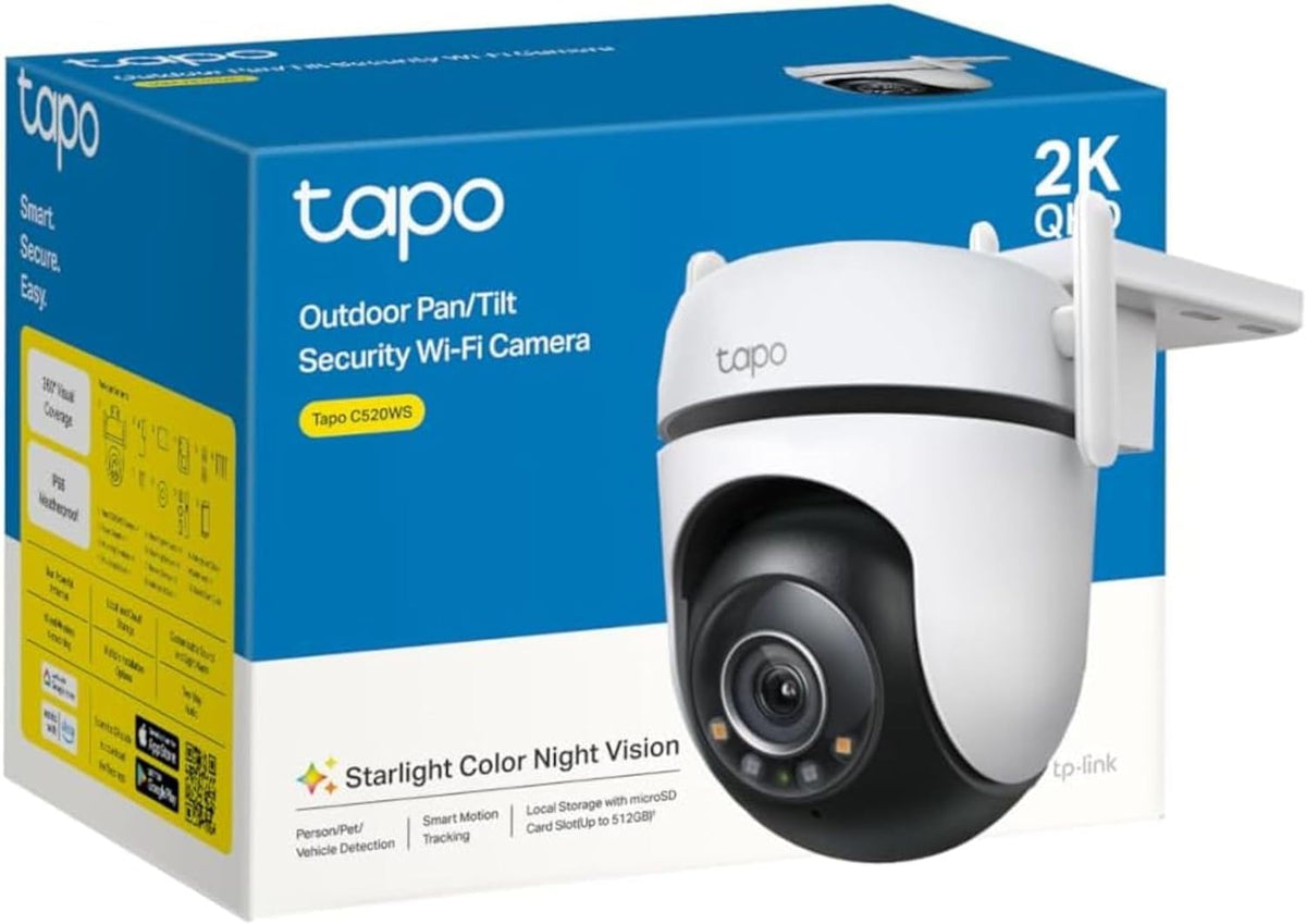 TP-Link Tapo C520WS 2K Pan/Tilt Outdoor Wi-Fi Camera