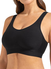 Shapermint Wireless Full Support Seamless Bralette, Black