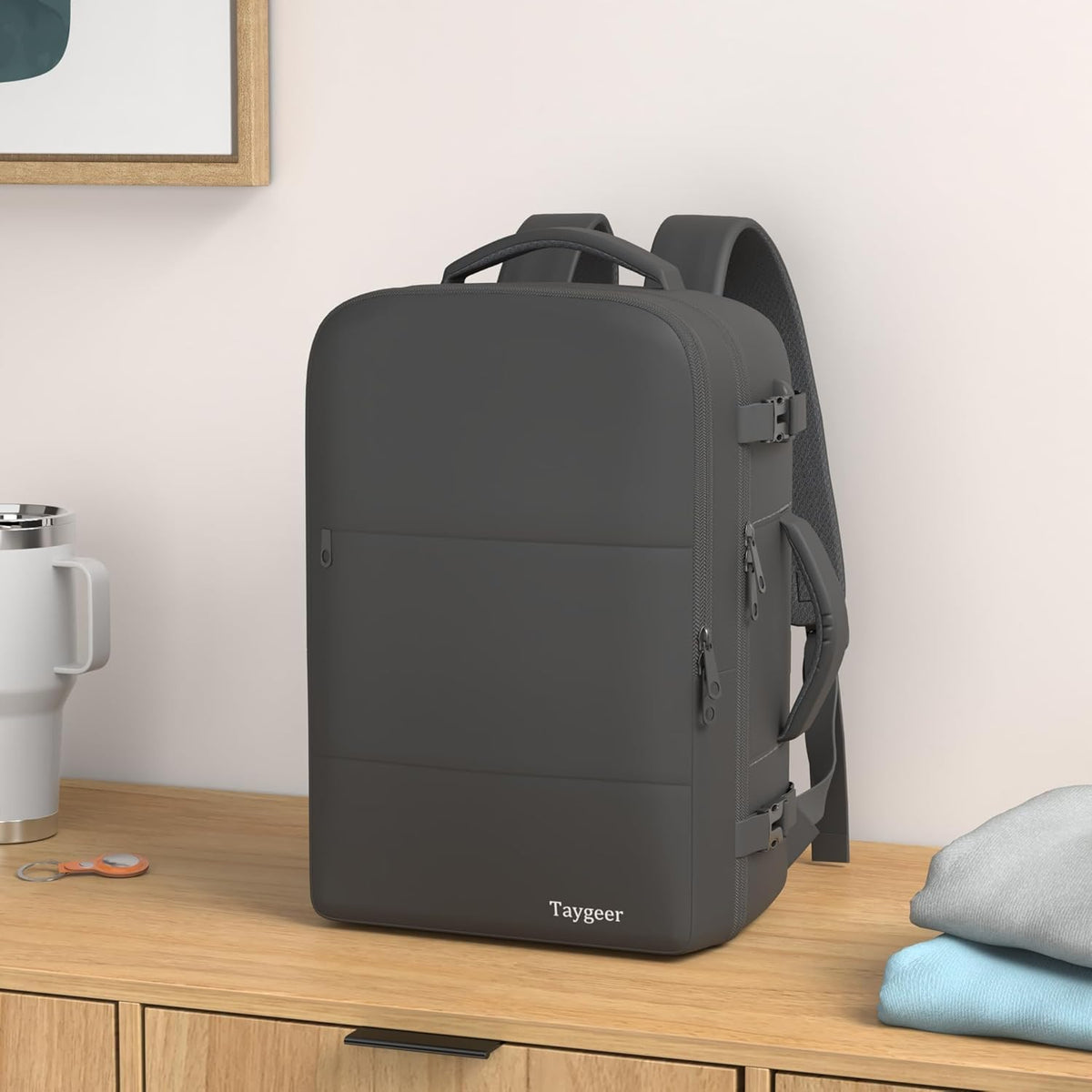 Taygeer Travel Laptop Backpack, 35 L, Black