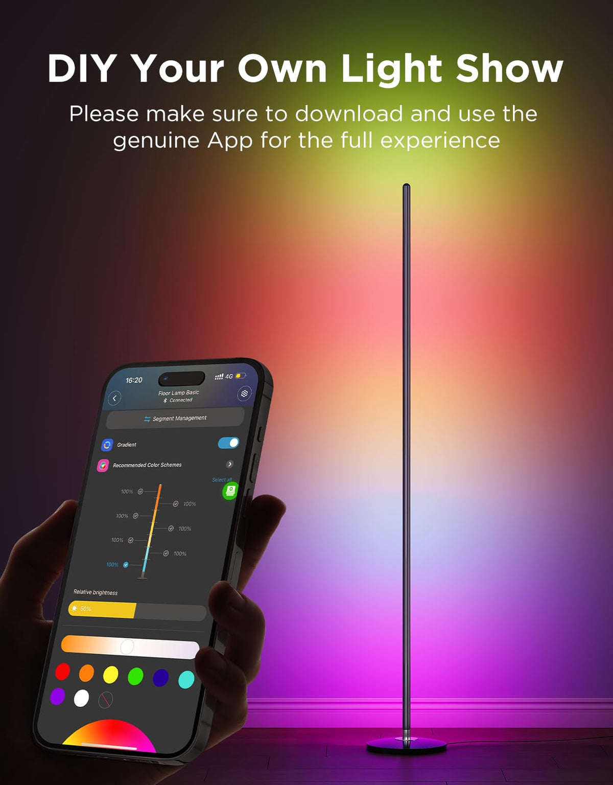 Govee Floor Lamp Basic, 1000 lm LED Corner Lamp