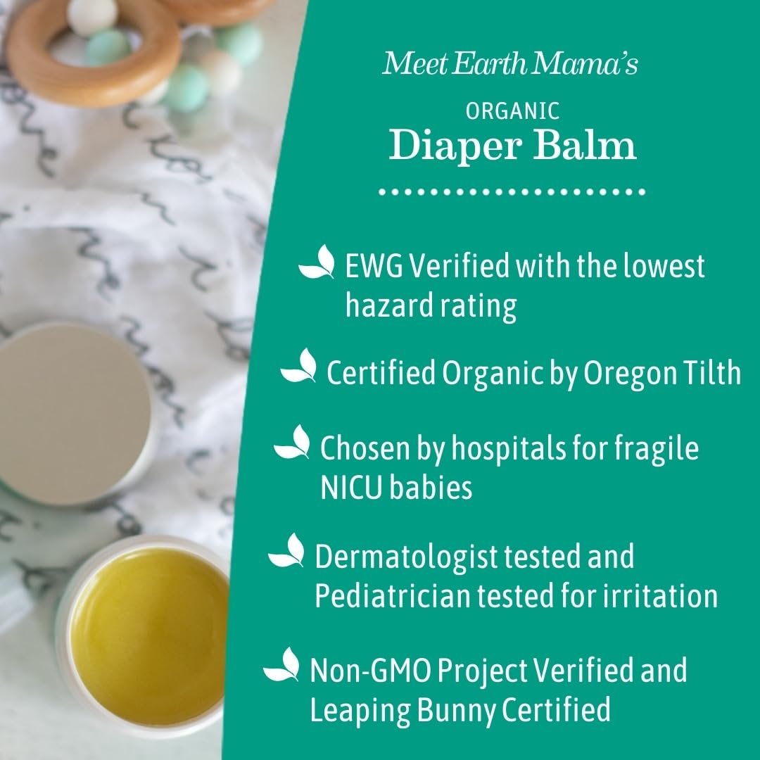 Earth Mama Organic Baby Diaper Balm, 60 ml