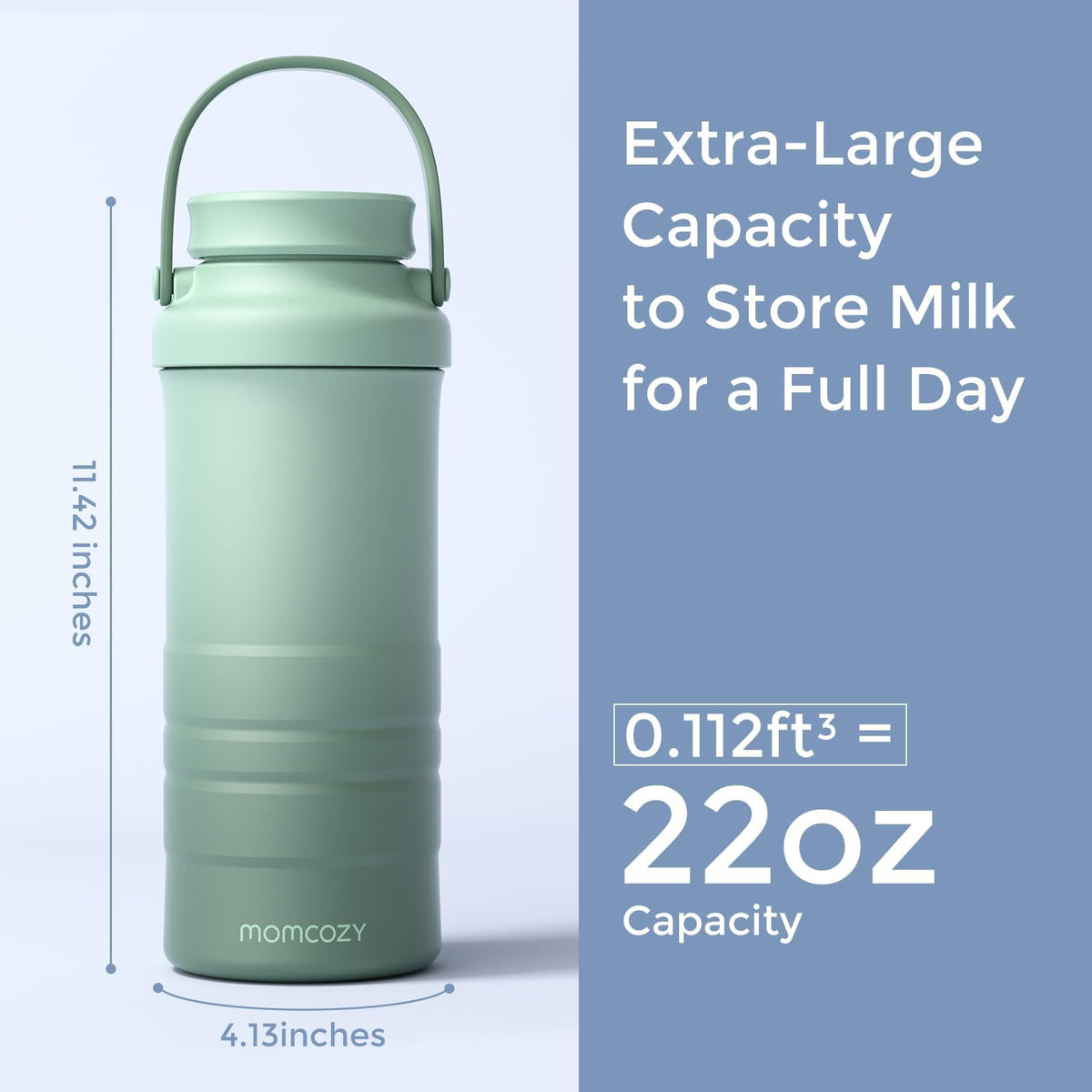 Momcozy Portable Breast Milk Cooler with 2 Bottles, 22 oz