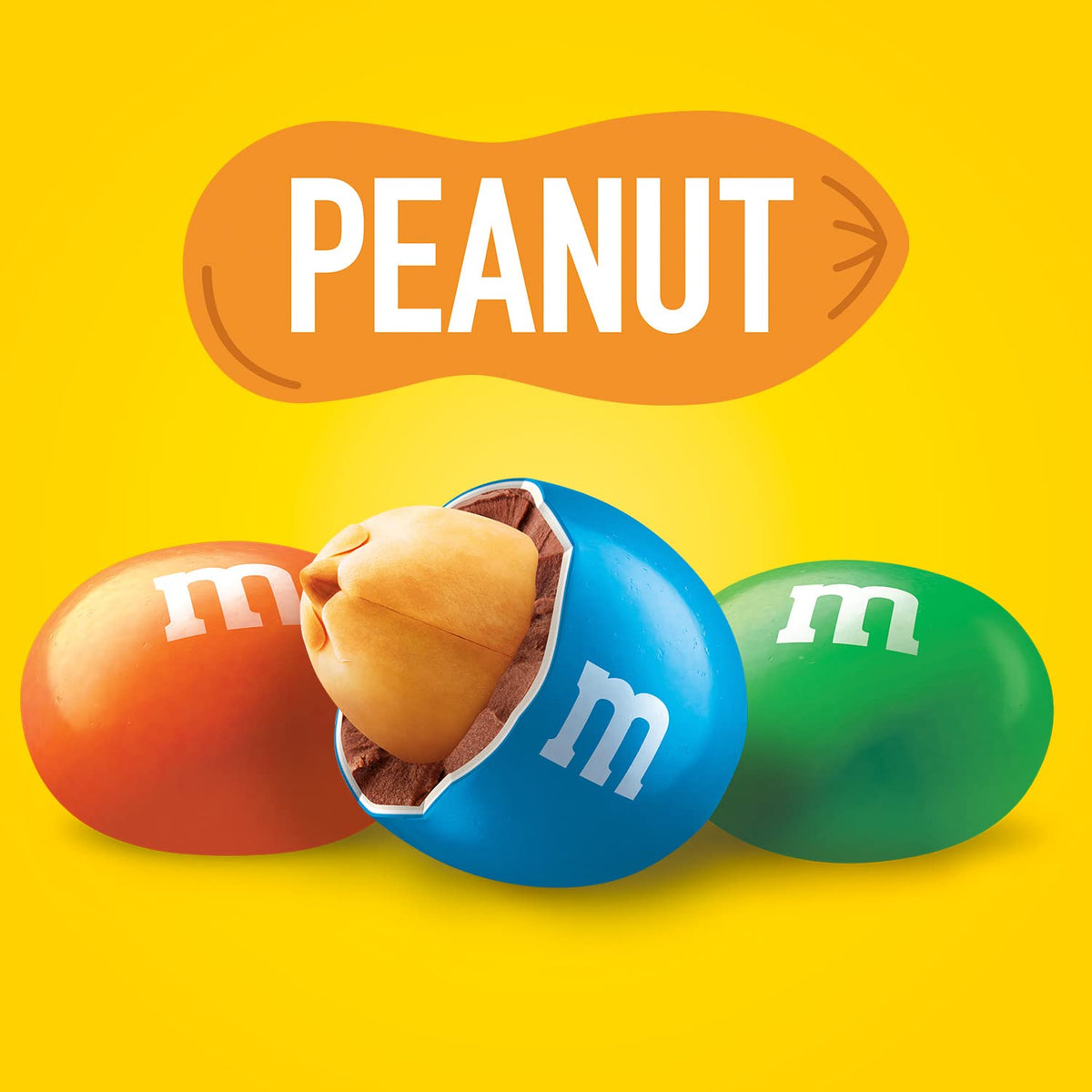 M&M'S Peanut Milk Chocolate Candy Share Bag, 1kg