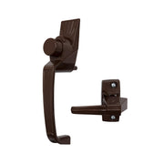 Ideal Security Model 910 Classic Push Button Handle with Latch, Brown