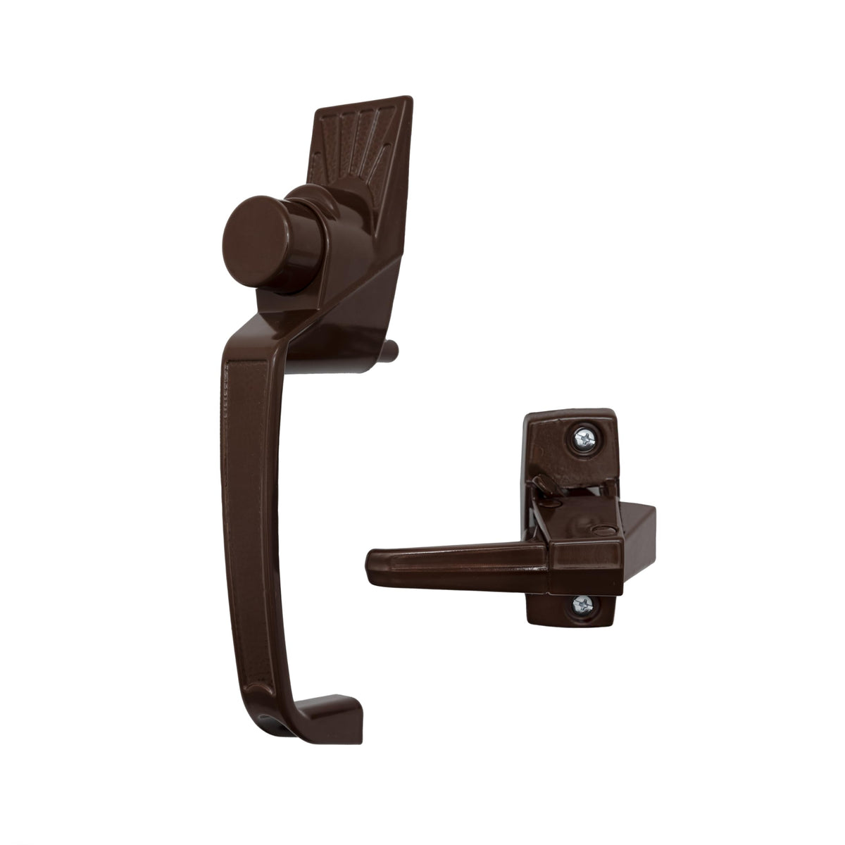 Ideal Security Model 910 Classic Push Button Handle with Latch, Brown