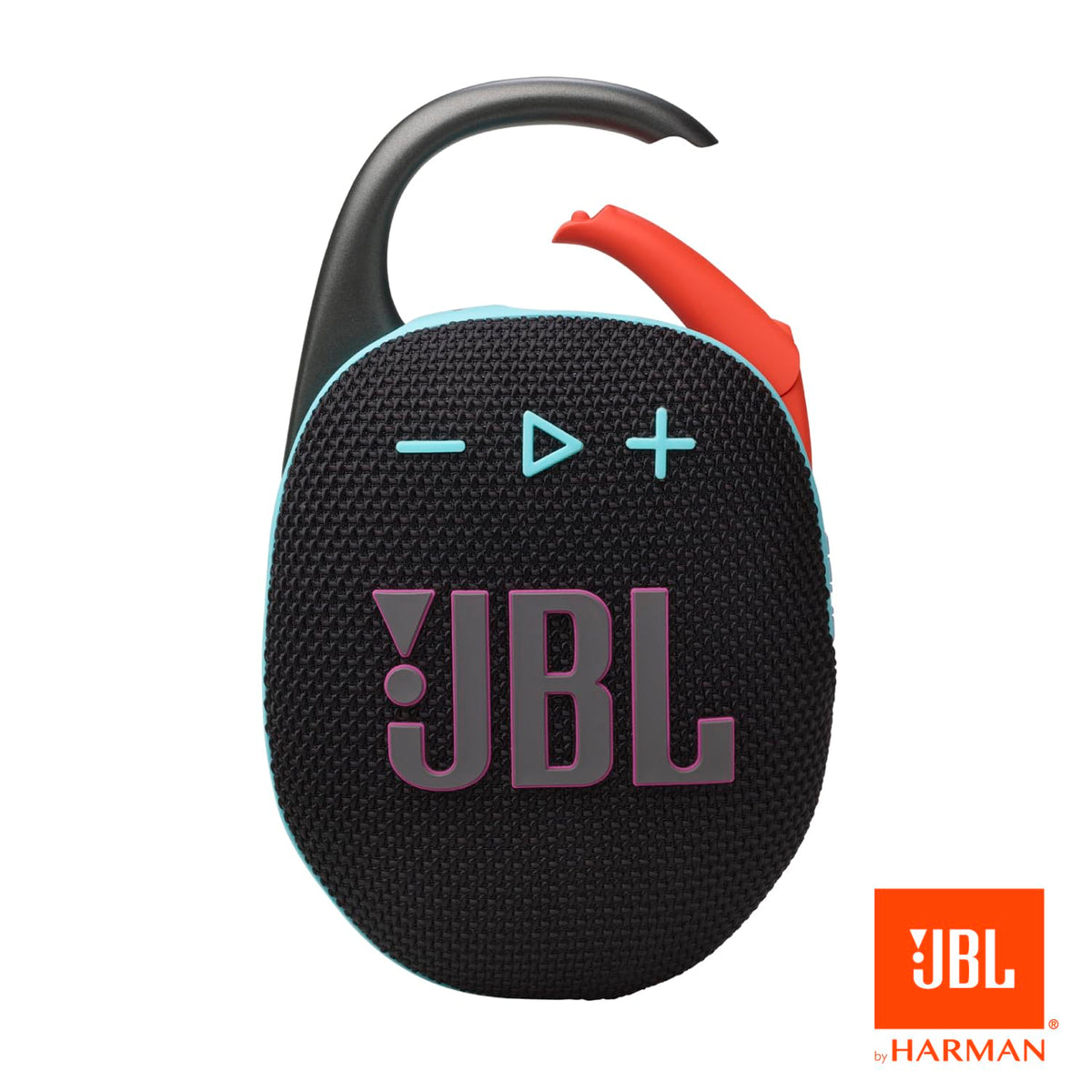 JBL Clip 5 Waterproof Bluetooth Speaker, Black and Orange