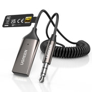 UGREEN Aux to Bluetooth 6.0 Car Adapter with LDAC, 3.5mm