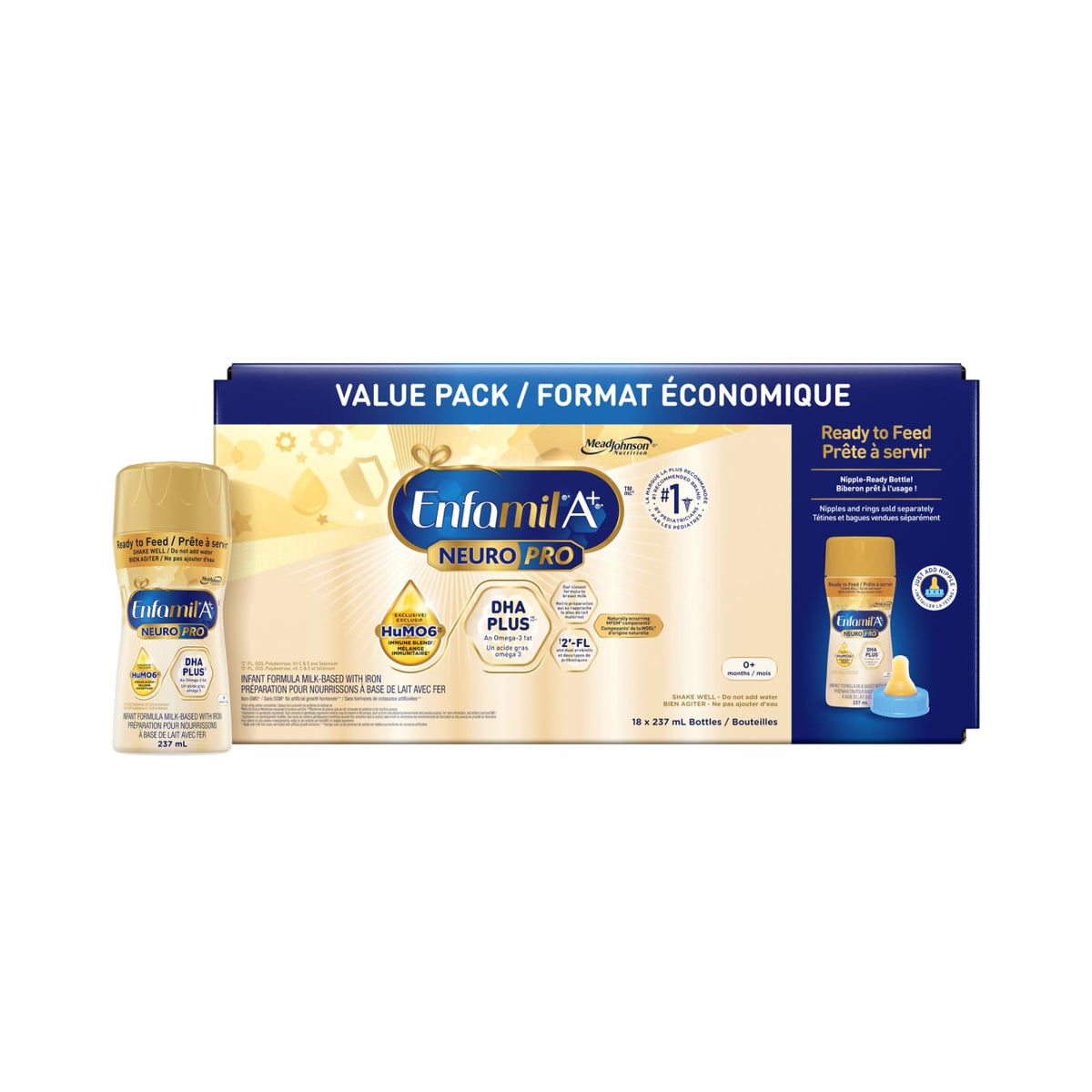 Enfamil A+ NeuroPro Baby Formula, Ready to Feed, 18 x 237 mL
