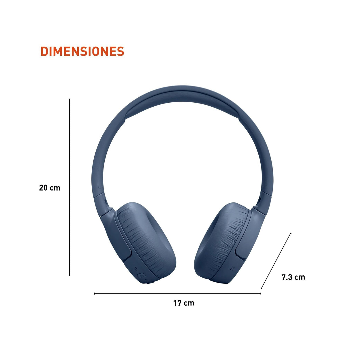 JBL Tune 670NC Wireless On-Ear Noise Cancelling Headphones, Blue