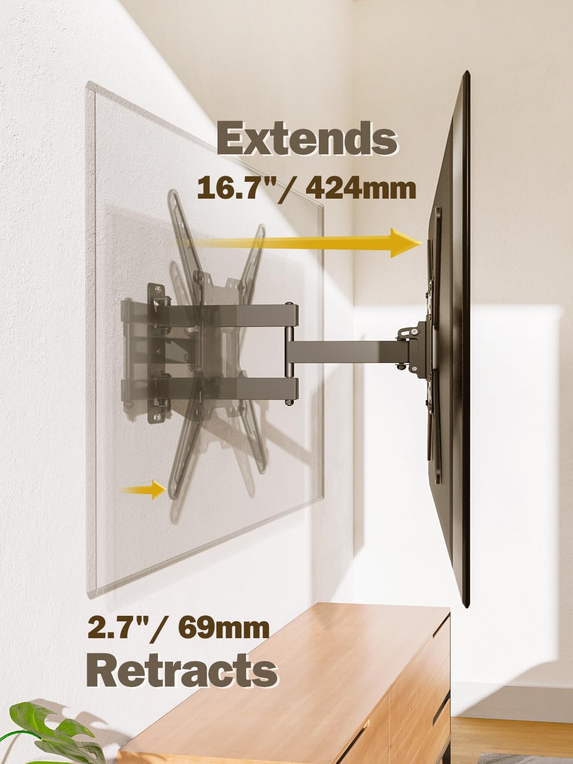 Mounting Dream MD2413-MX Full Motion TV Wall Mount, 26-55"