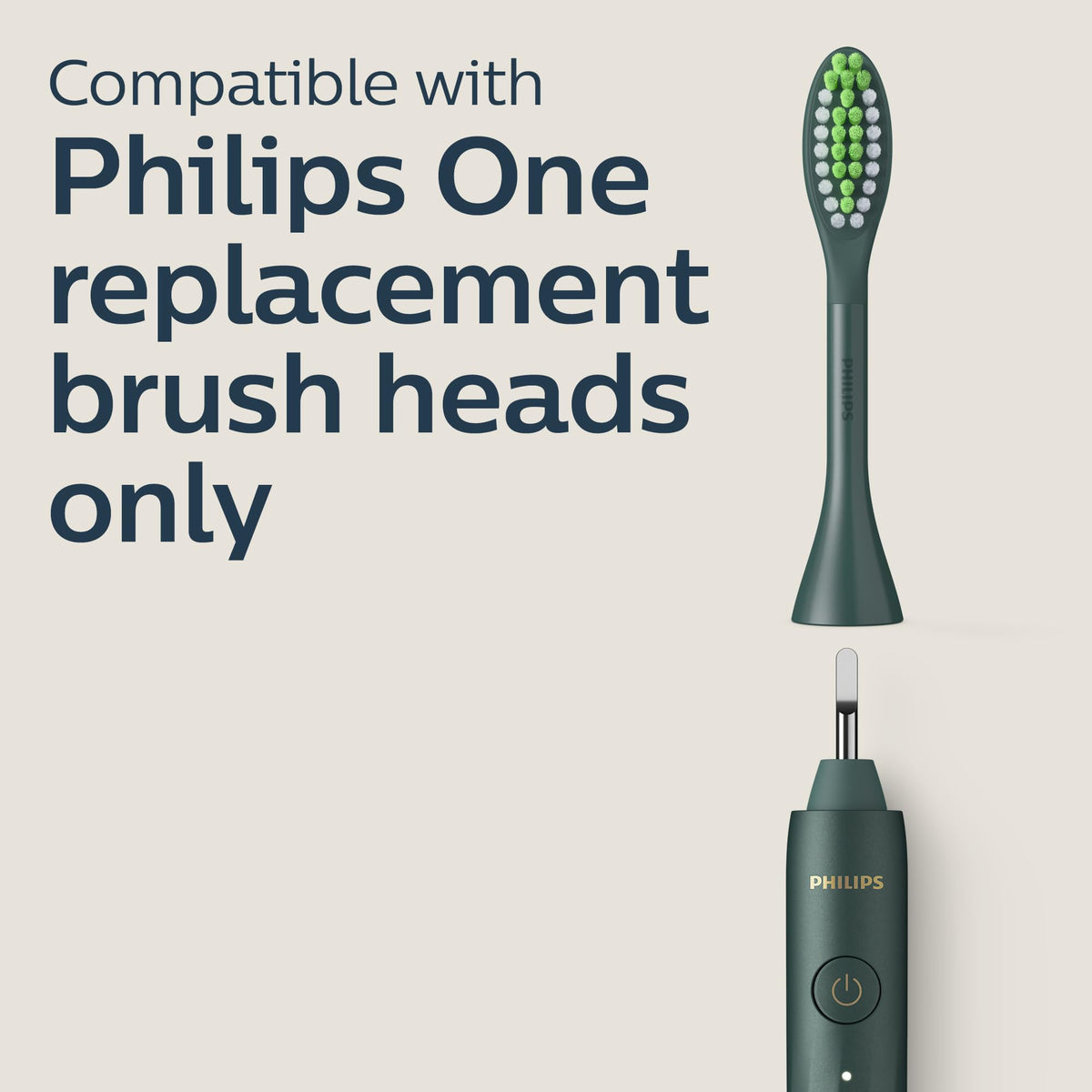 Philips One by Sonicare Battery Toothbrush, 1 Brush Head, Green