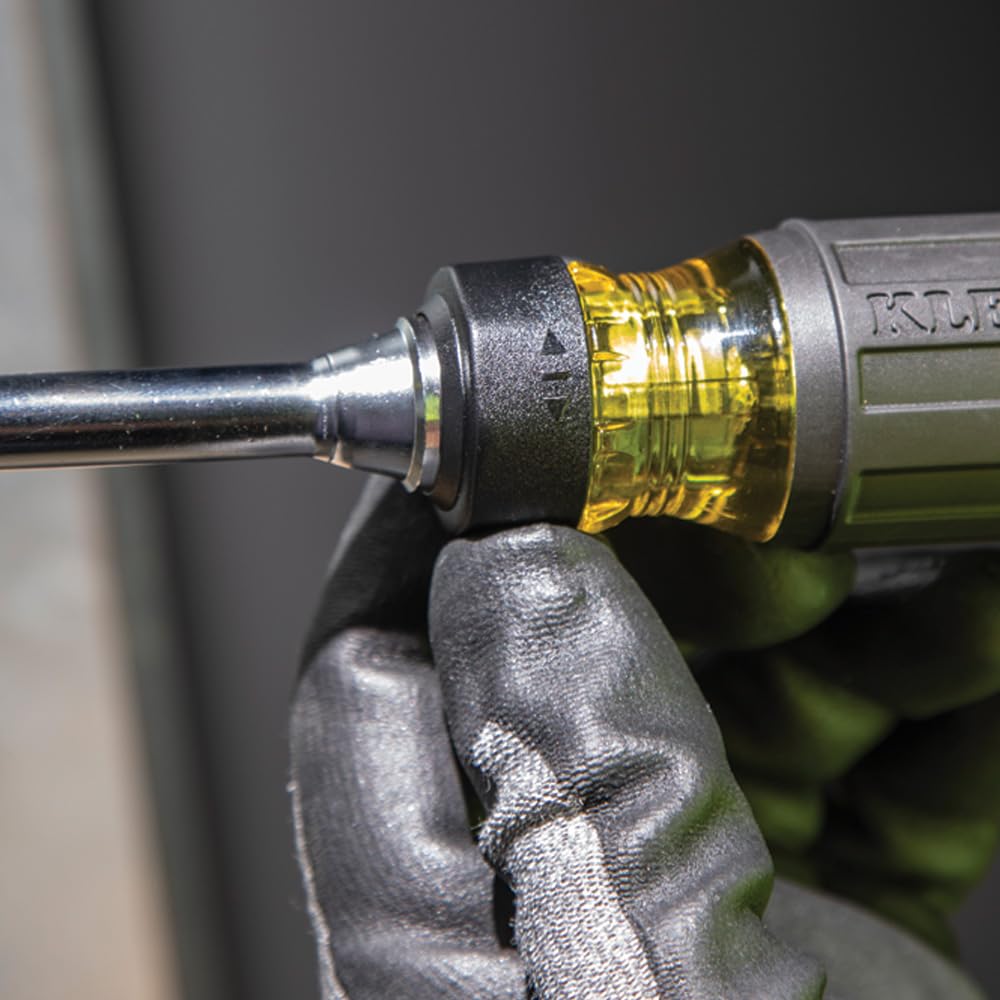 Klein Tools 32305 Multi-Bit Ratcheting Screwdriver, 15-in-1