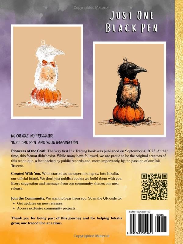 Inkalia Tracing Spooky Creepy and Cute Halloween Coloring Book