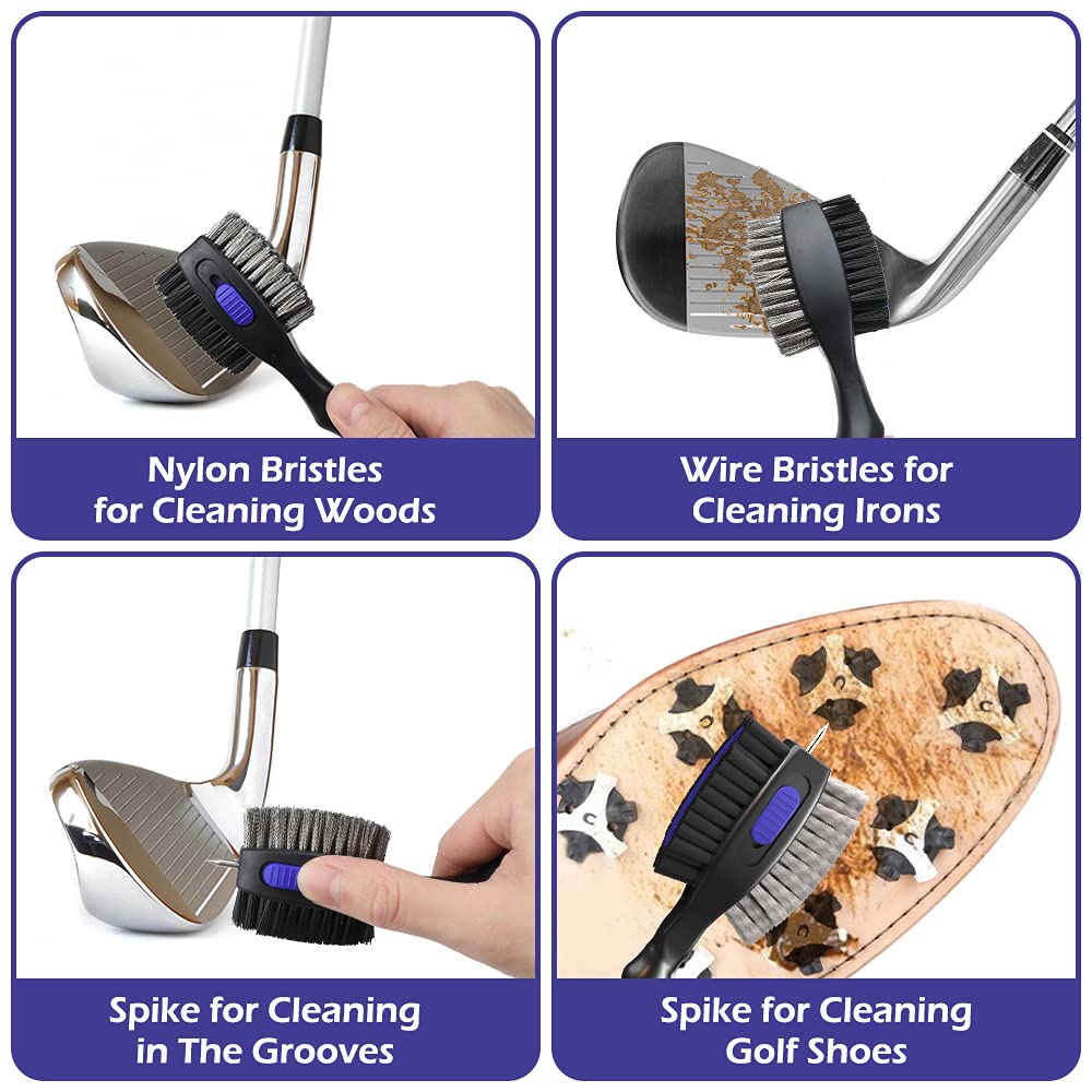 Thiodoon Golf Club Brush and Groove Cleaner, 2 Pack