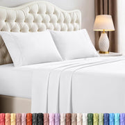 Utopia Bedding Brushed Microfibre Sheet Set, Queen, White