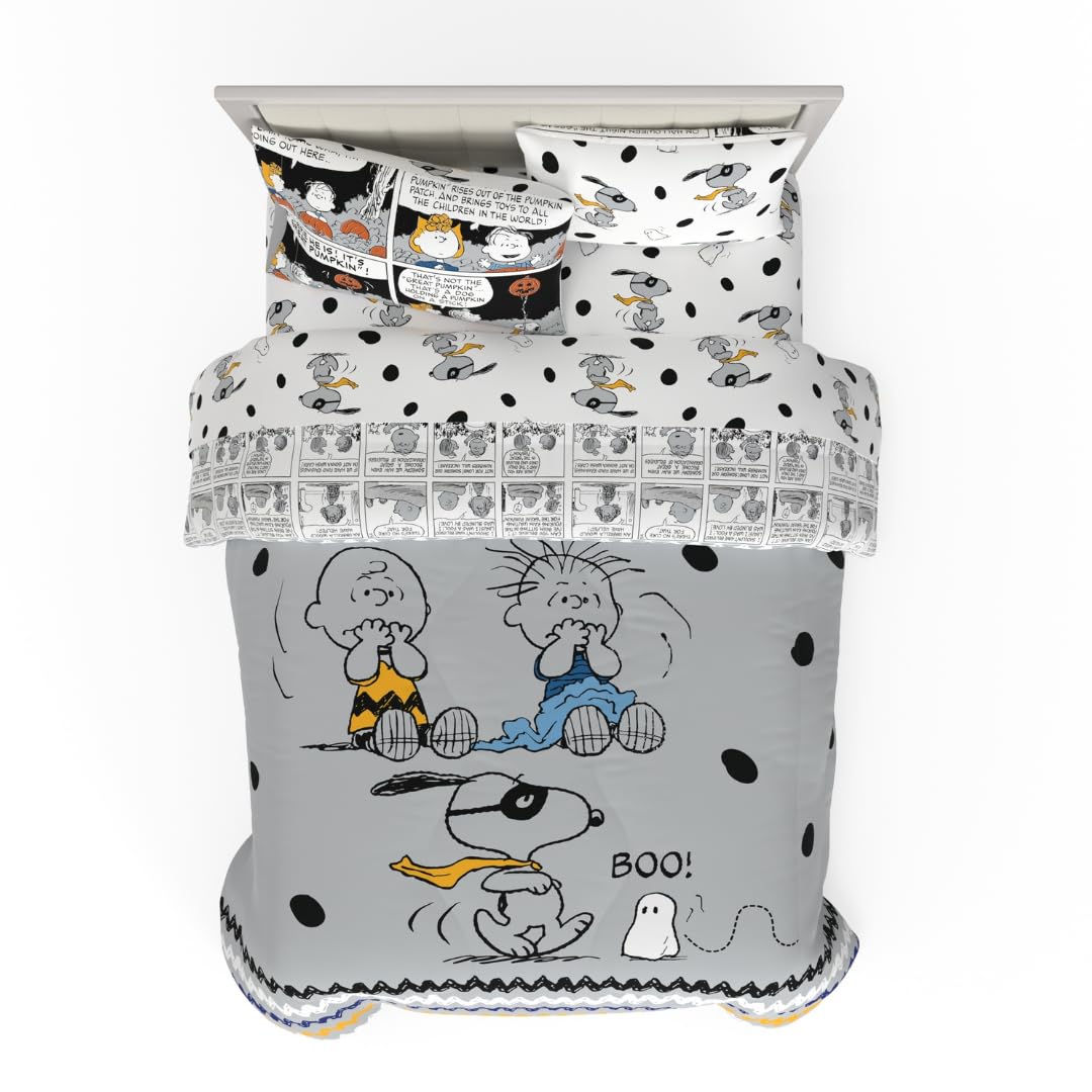 Franco Peanuts Halloween Bed Set, Full, 5 Piece