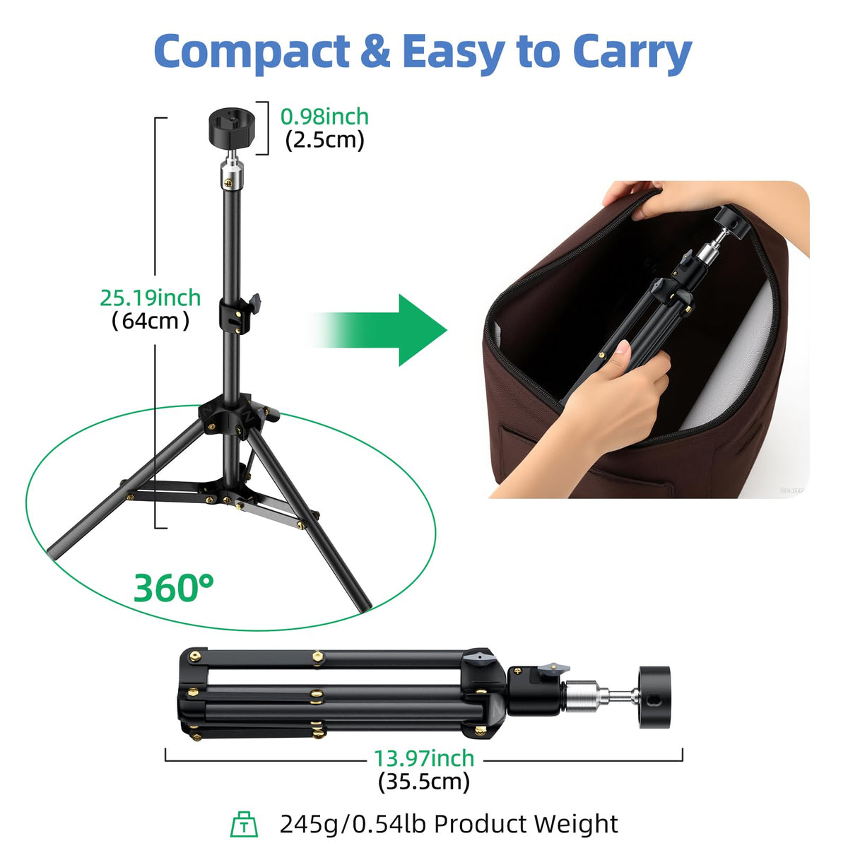 Starlink Mini Tripod with Adapter, Adjustable Mount Kit
