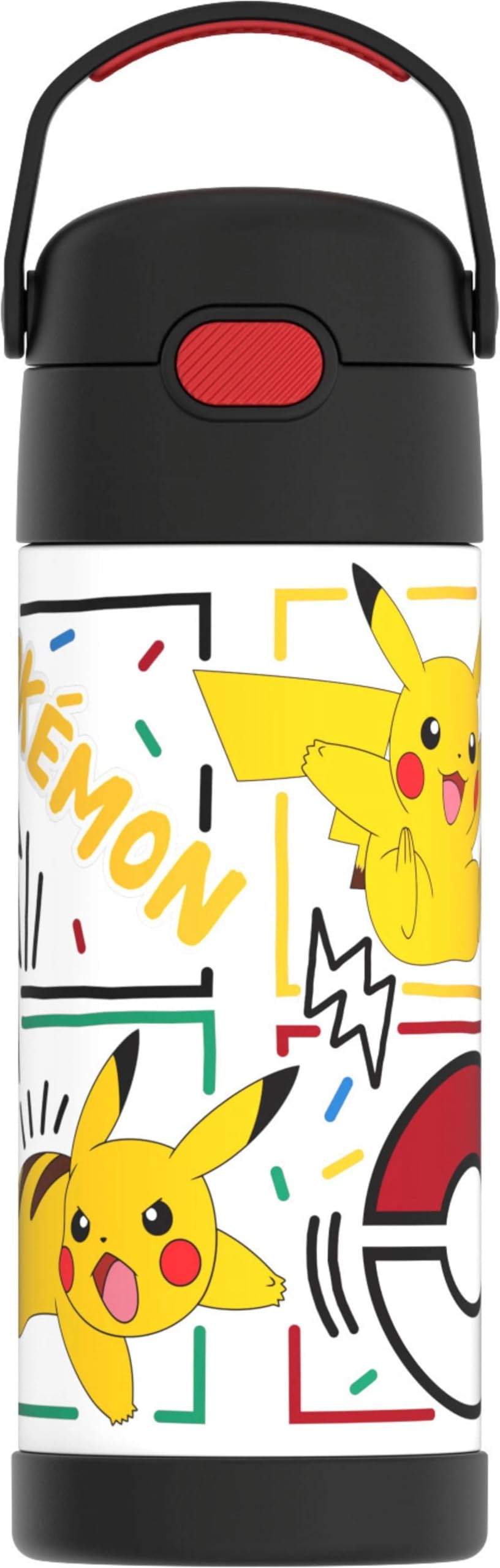 Thermos Funtainer Water Bottle with Straw, 14oz, Pokemon