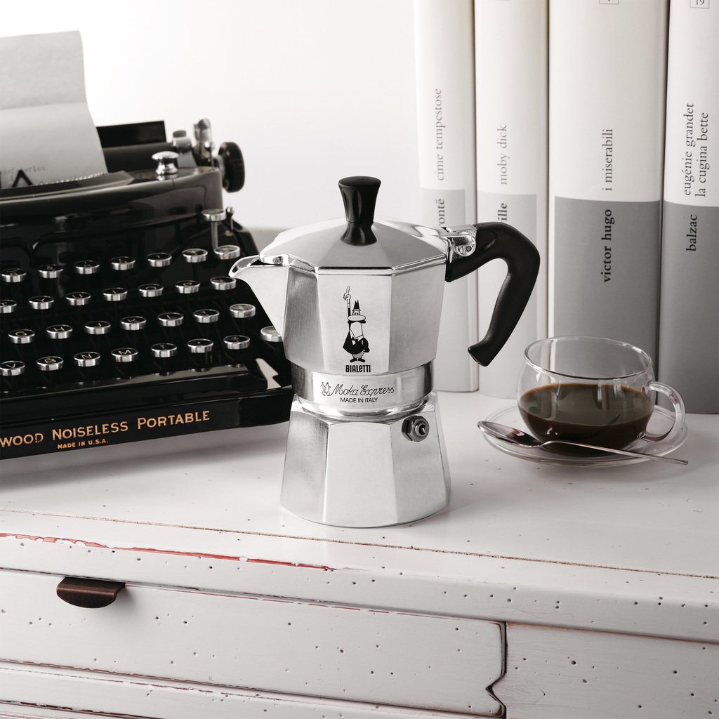 Bialetti Moka Express Stovetop Espresso Maker, 9 Cup, Silver