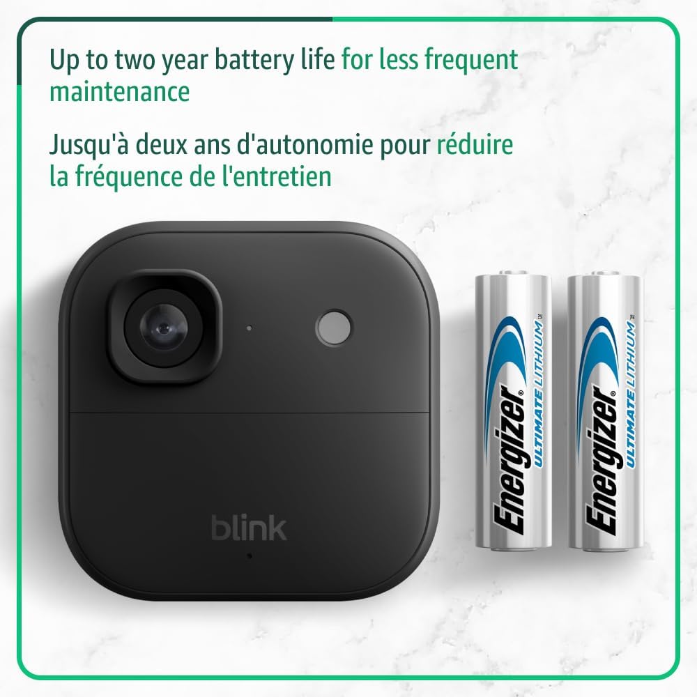 Blink Outdoor 2K+ Wireless Security Camera, Add-On, Black