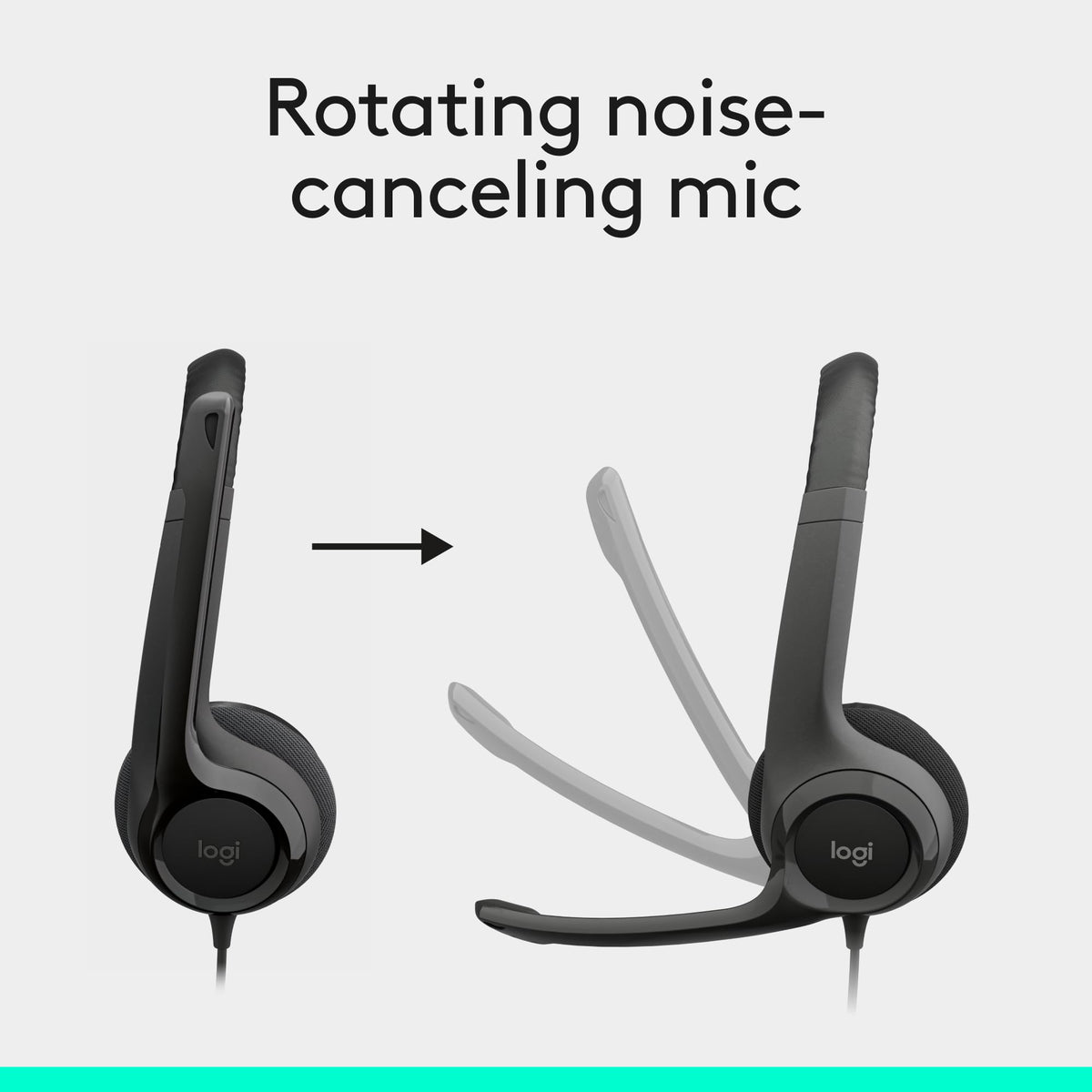 Logitech H390 Wired USB Headset, Black