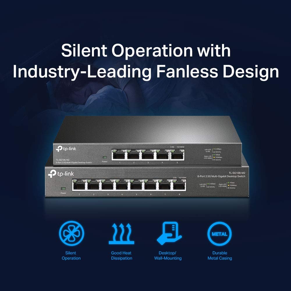 TP-Link TL-SG105-M2 5-Port Multi-Gigabit Unmanaged Network Switch