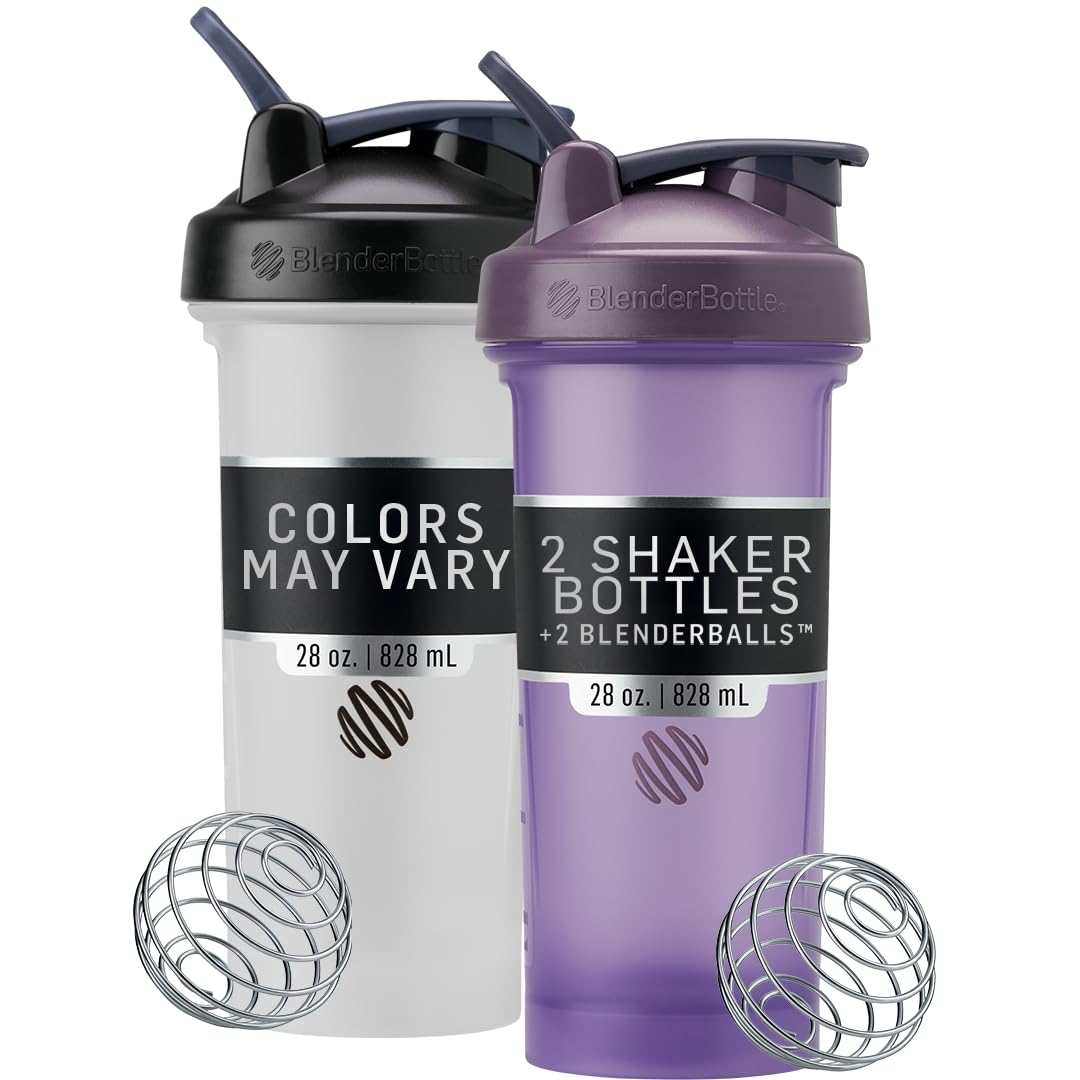 BlenderBottle Classic V2 Shaker Bottle, 28-Ounce, Pack of 2