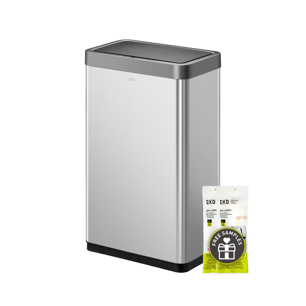EKO Mirage X Motion Sensor Trash Can, 80L, Stainless Steel